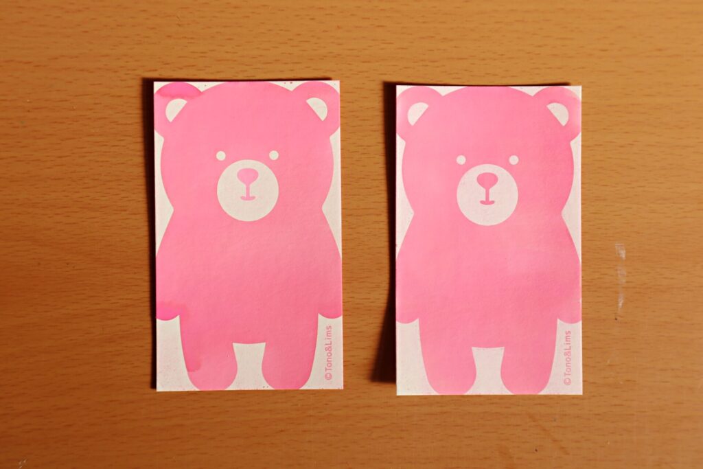 『花筏』と『桜森』で塗ったぬりたくりカード