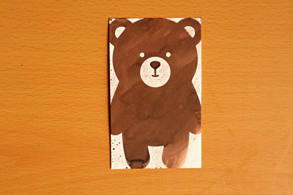 『シェーファーコーヒーフレーバー インクボトル』で、ぬりたくりをした写真