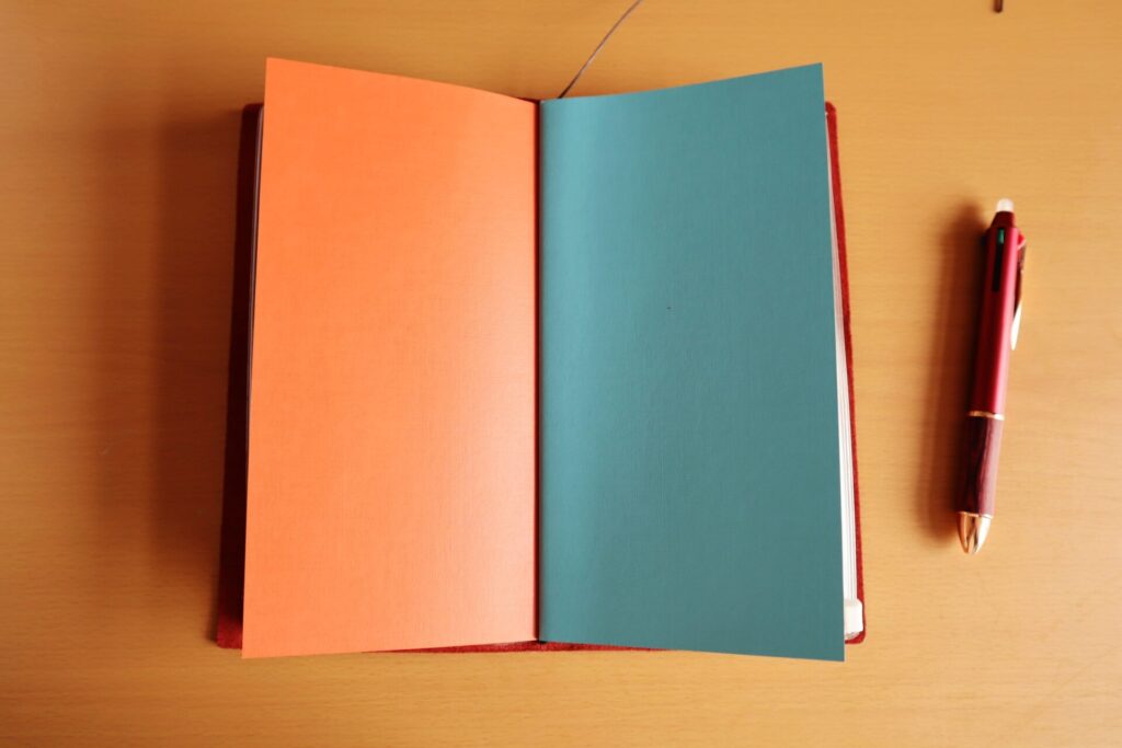 手帳の中央部分