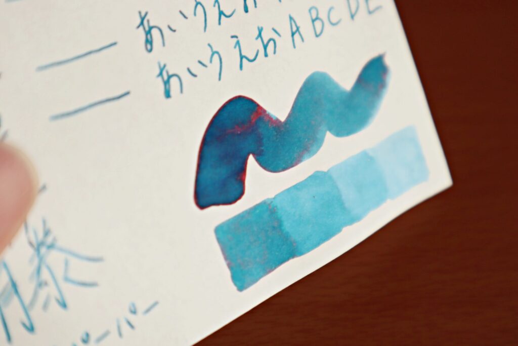『色彩雫・六花』で書いたバンクペーパー・フラッシュのアップ